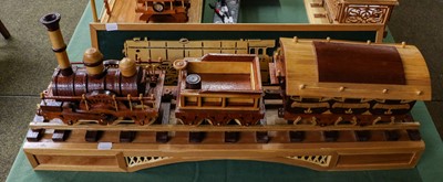 Lot 439 - Scratch built model, 2-2-2 Locomotive & coach...