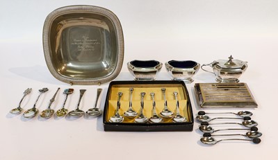 Lot 9 - A collection of assorted silver and silver...