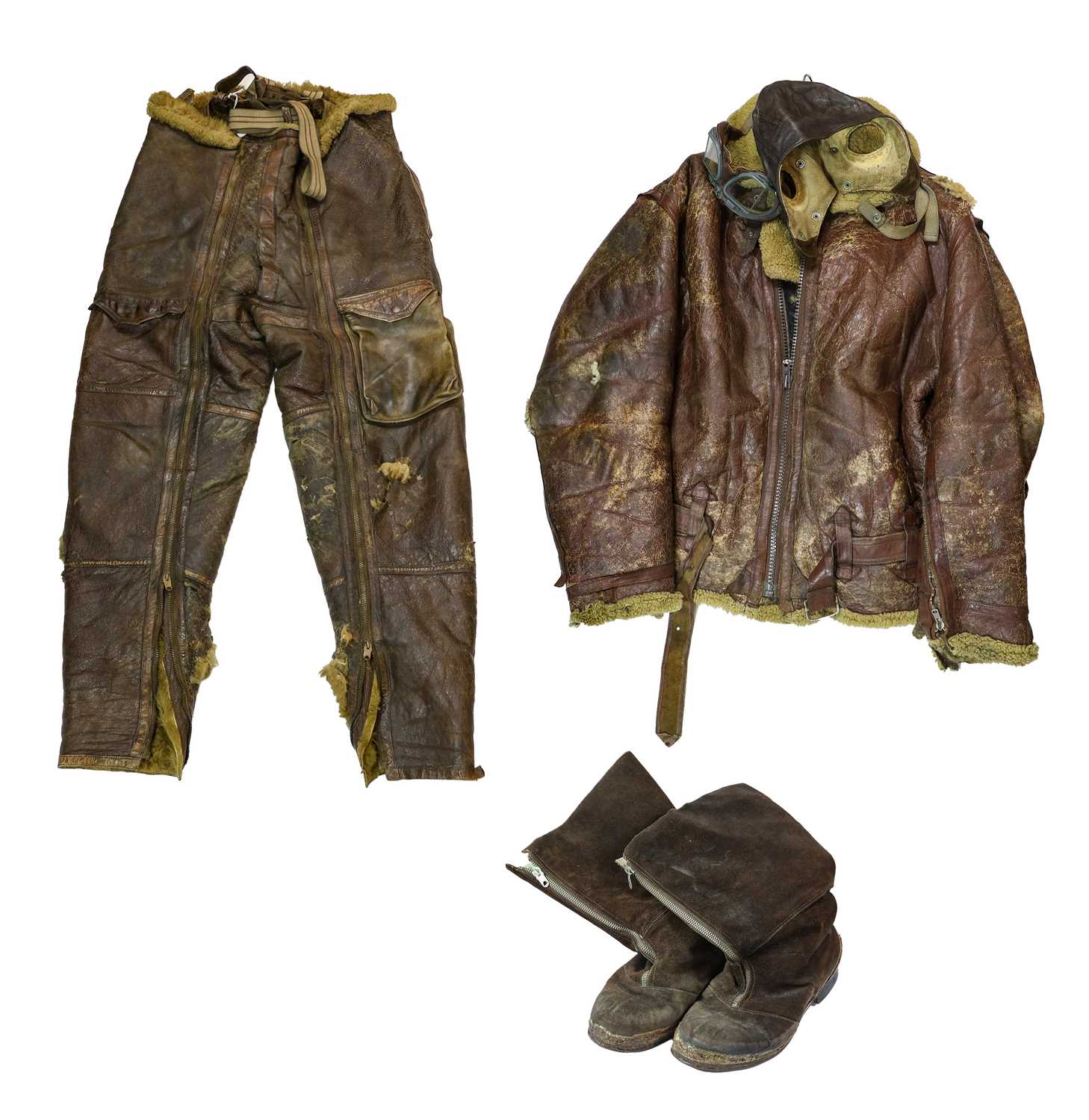 Lot 3122 - A Second World War RAF Composite Flying Suit,...