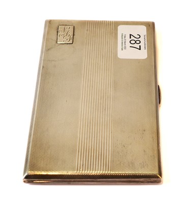 Lot 287 - A George V Silver Cigarette-Case, by Kenart...