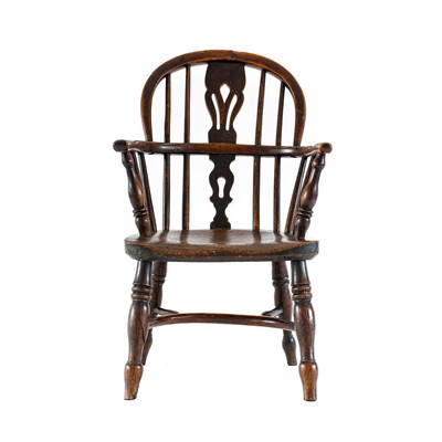 Lot 745 - A 19th Century Child's Yewwood and Elm Seated...