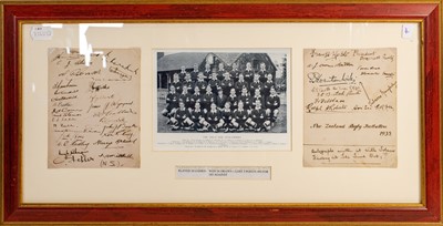 Lot 2078 - New Zealand Rugby Footballers 1935 Autographs