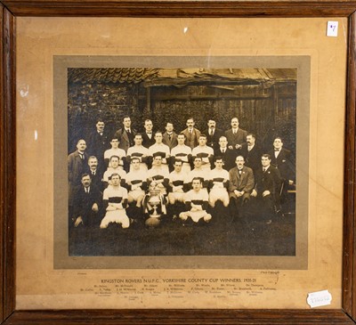 Lot 2075 - Kingston Rovers NUFC 1920-21 Photograph