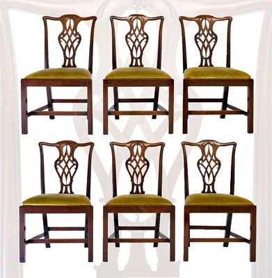 Lot 794 - A Set of Six George III Mahogany Dining Chairs,...