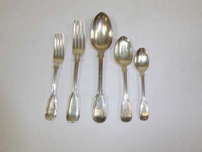 Lot 2031 - A George III and Later Silver Table-Service