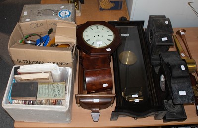 Lot 376 - A quantity of clock parts including, clock...