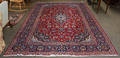 Lot 1180 - Kashan carpet, the raspberry field of...