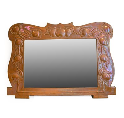 Lot 306 - An Arts & Crafts Copper Overmantel Mirror,...