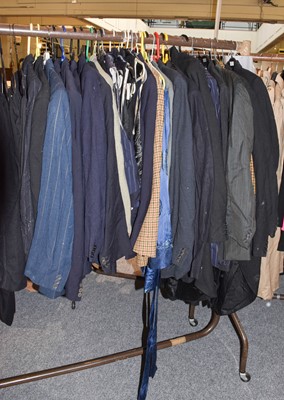 Lot 447 - Rail of assorted gents suits, jackets,...