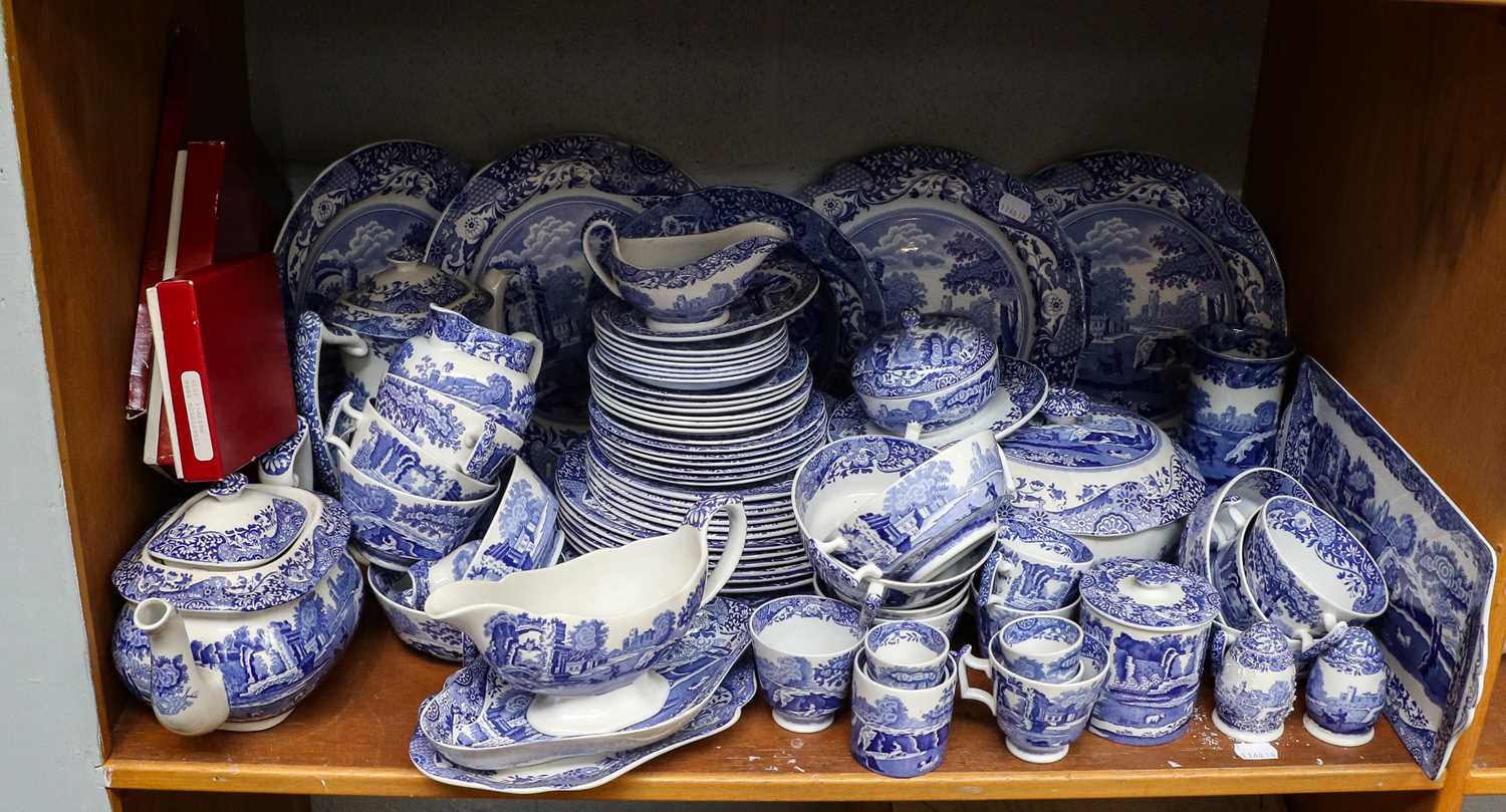 Lot 372 - A Spode blue and white Italian Landscape...