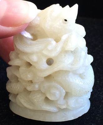 Lot 43 - A Chinese Jade Dragon, in 18th century style,...