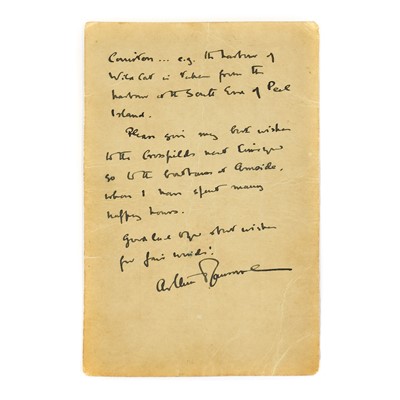 Lot 2094 - Ransome (Arthur) An autograph letter signed by...