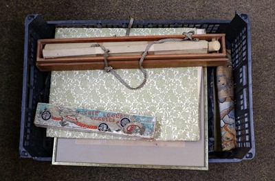 Lot 405 - A 20th century Chinese silk scroll in wooden...