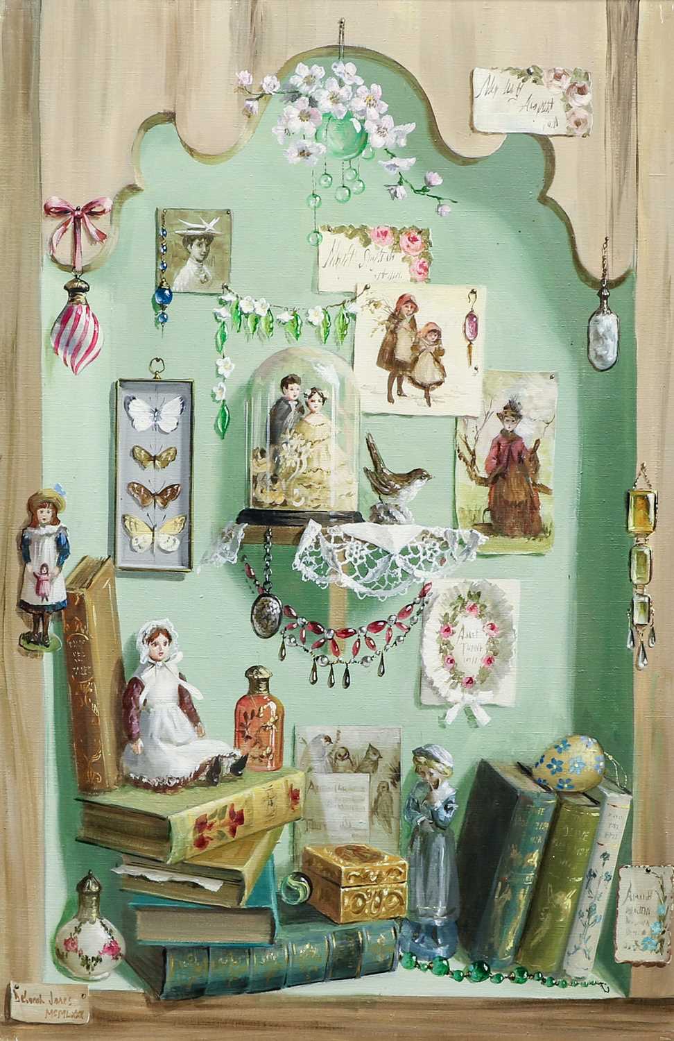 Lot 1112 - Deborah Jones (1921-2012) "Cupboard with dolls...