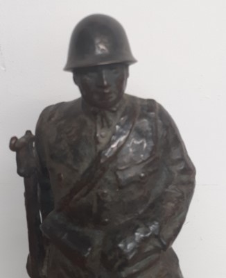 Lot 256 - A Japanese Bronze Figure of a Second World War...