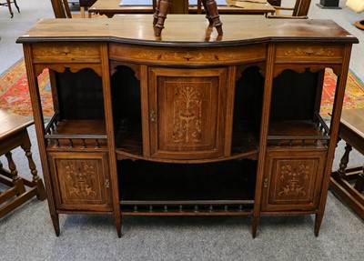 Lot 1107 - An Edwardian inlaid rosewood sideboard, 138cm...