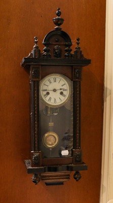 Lot 1321 - A small Musical wall clock, circa 1890