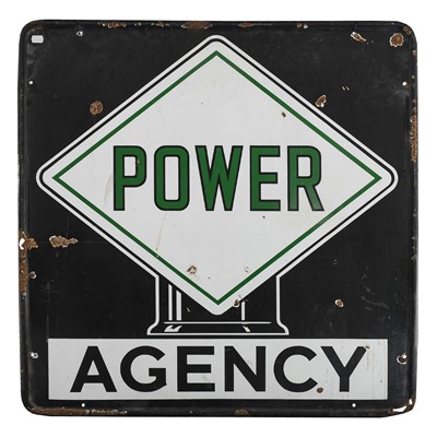 Lot 119 - Power Agency: A Single-Sided Enamel...