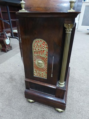 Lot 269 - A Rosewood and Brass Inlaid Quarter Chiming...