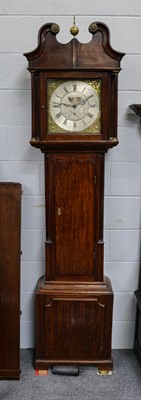 Lot 1279 - An oak thirty hour longcase clock, signed...