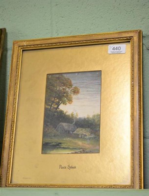 Lot 440 - Peace Sykes, a pair of landscape watercolours with cottages