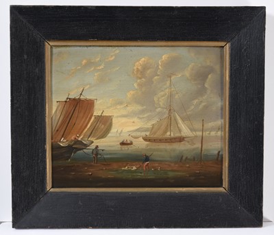 Lot 121 - Follower of Thomas Luny (1759-1837) A harbour...
