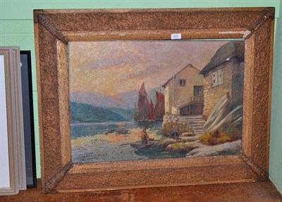 Lot 443 - Fritz Van Luppen, Newlyn, Cornwall, 1938, oil on canvas