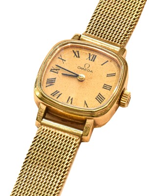 Lot 221 - A Lady's Omega 9 carat gold wristwatch