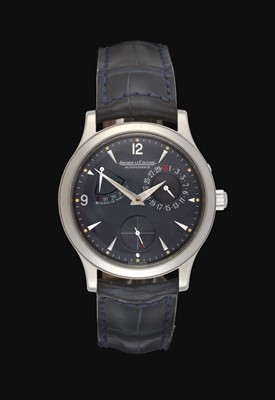 Lot 2222 - Jaeger LeCoultre: A Rare Platinum Limited Edition Automatic Calendar Power Reserve Wristwatch