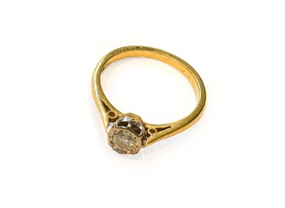 Lot 204 - A diamond solitaire ring, stamped '18CT',...