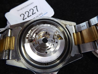 Lot 2227 - Rolex: A Steel and Gold Automatic Calendar Centre Seconds Wristwatch
