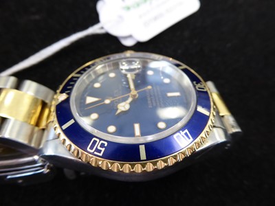 Lot 2227 - Rolex: A Steel and Gold Automatic Calendar Centre Seconds Wristwatch