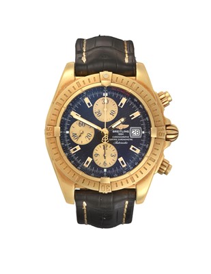 Lot 2178 - Breitling: An 18 Carat Gold Automatic Calendar Chronograph Wristwatch