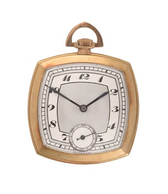 Lot 2195 - Marvin: An Art Deco 9 Carat Gold Pocket Watch