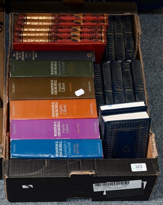 Lot 323 - A box of assorted books including, Winston...