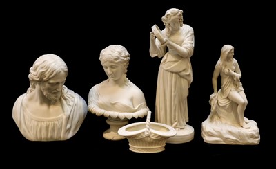 Lot 314 - A Victorian parian bust of Clytie the Water...