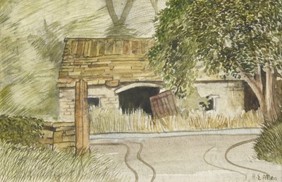 Lot 139 - Harry Epworth Allen (1894–1958) Derelict barn...