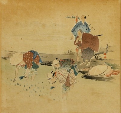 Lot 1004 - A Japanese Meiji period woodblock study of a...