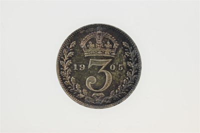 Lot 183 - Edward VII, Maundy Set 1905, 4d, 3d, 2d and 1d,...