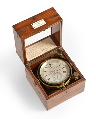 Lot 236 - A Mahogany Two Day Marine Chronometer, signed...