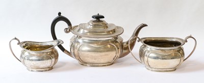 Lot 285 - A Three-Piece George V Silver Tea-Service, by...