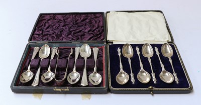 Lot 5 - A collection of assorted silver flatware,...