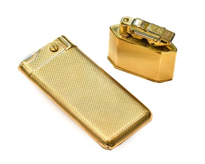 Lot 191 - A 9 carat gold cigarette lighter; and another
