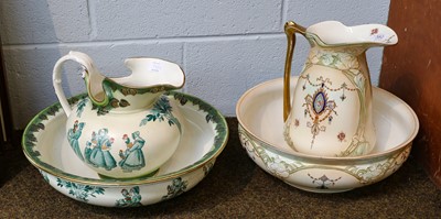 Lot 382 - A Crown Devon jug and bowl, and another Dutch...