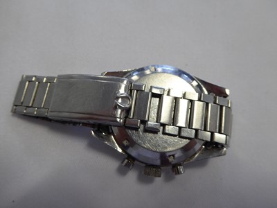 Lot 2203 - Omega: A Fine and Rare "Ed White" Pre-Moon Stainless Steel Chronograph Wristwatch