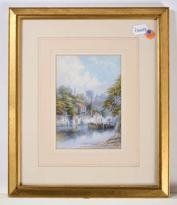 Lot 210 - George Fall (c.1848-1925) View of Durham...