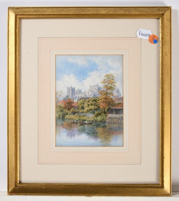 Lot 210 - George Fall (c.1848-1925) View of Durham...