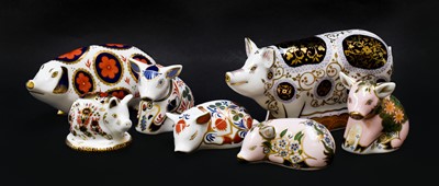 Lot 14 - Royal Crown Derby Imari paperweights; Spotty...