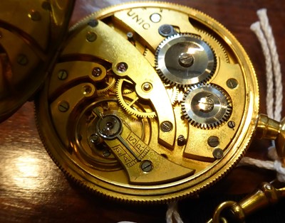 Lot 168 - An 18 carat gold open faced pocket watch...
