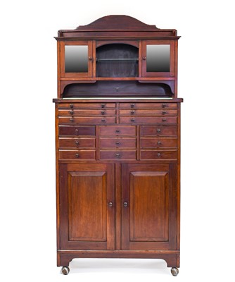 Lot 602 - A Late Victorian Mahogany Dentist's Cabinet,...